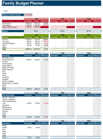 Family Budget Planner Template Demo Image