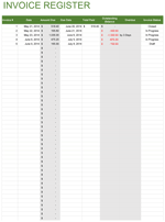 Invoice Register Template