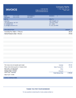 Basic Service Invoice