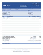 Invoice with Price List