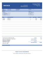 Invoice with Unit Price and Quantity