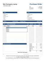 Purchase Order with Price List