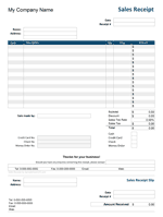 Sales Receipt Form PDF