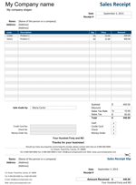 Sales Receipt Template