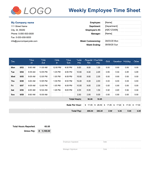 Timesheet Template with Breaks