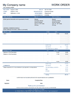 Work Order Template Demo Image
