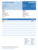 Invoice Template for Word